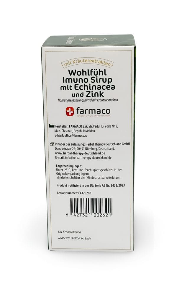 Wohlfühl -Imuno-Sirup mit Echinacea und Zink 200 ml – Bild 6
