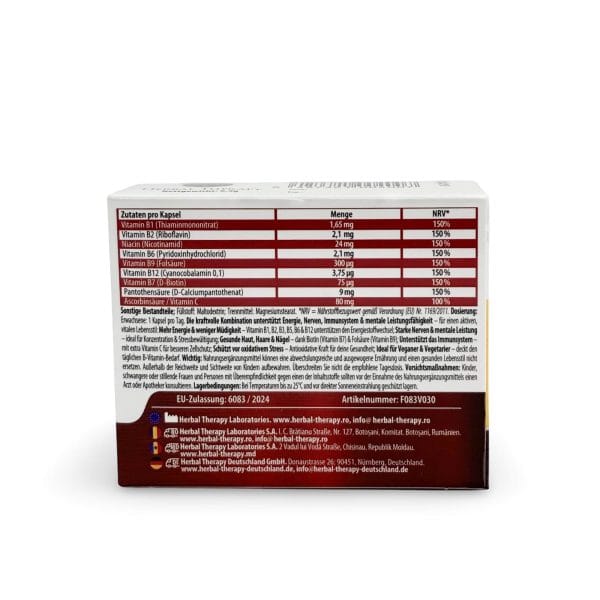 Vitamine B komplex + C, 30 Kapseln – Bild 4