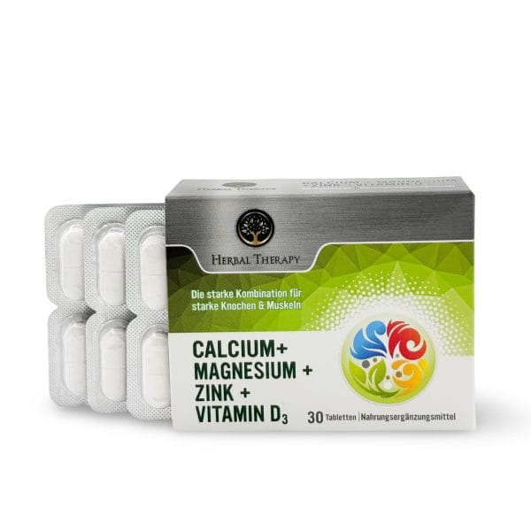 Kalzium (160 mg) + Mg (150 mg) + Zink (5 mg) + Vit D3 (μG), 30 Tabletten