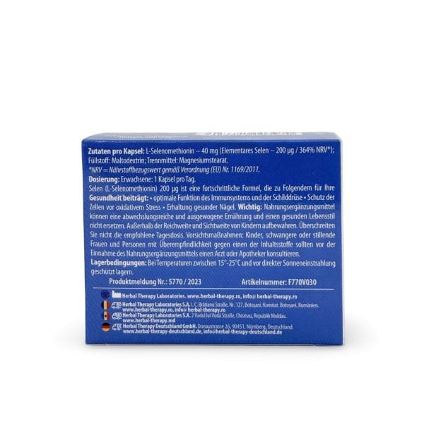 Selen (L-Selenomethionin) 200 μg, 30 Kapseln – Bild 4