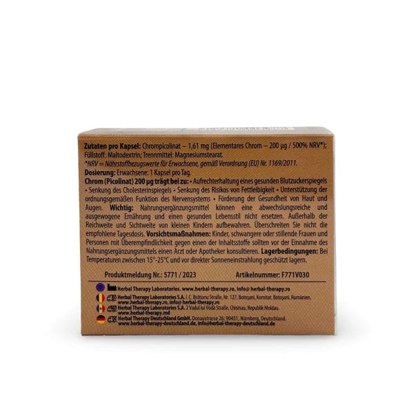 Chrom (Picolinat) 200 μg, 30 Kapseln – Bild 4